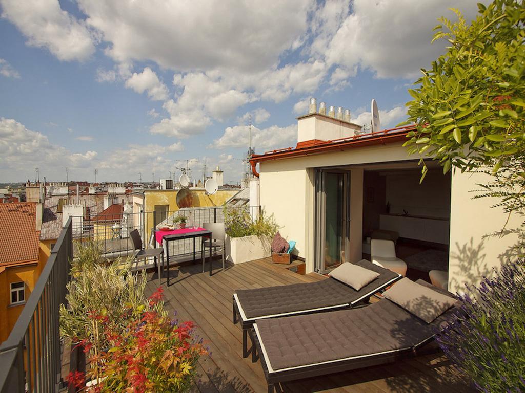Luxury Penthouse Apartment Prag Oda fotoğraf